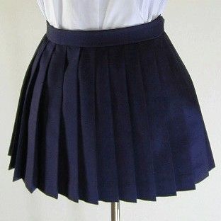 夏 紺色スクール プリーツスカート(本格的)30cm丈 セーラー服