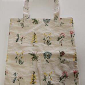 花柄 刺繍 トートバッグ ボタニカル柄