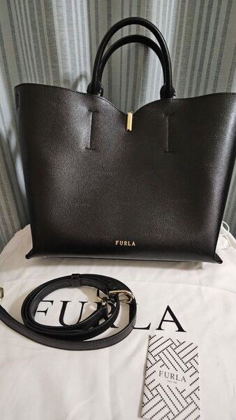 Furla フルラ トートバッグ リボン バケット レザー ショルダーバッグ