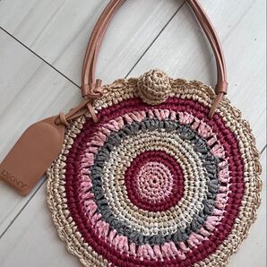 DKNY かごバッグ 円形 マルチカラー