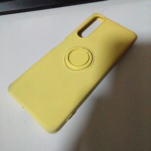 SO-52A用 スマホカバー イエロー(ストラップ付き)