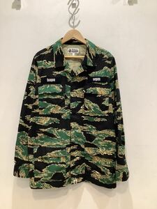 A BATHING APE A Bathing Ape BAPE Tiger duck M-65 military jacket green camouflage -ju size XL