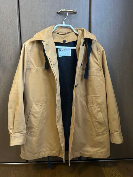MHL. エムエイチエル MARGARET HOWELL マーガレットハウエル ライナー付コート ライトブラウン