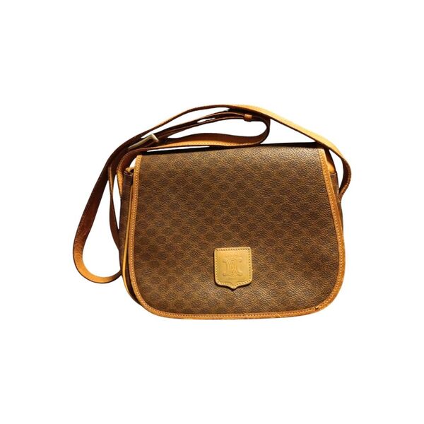 CELINE セリーヌ ショルダーバッグ マカダム柄 ブラウン オールドセリーヌ