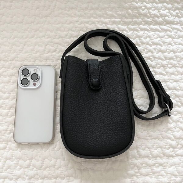 新品 ミニバッグ 黒 ブラック スマホバッグ スマホポーチ サブバッグ ミニクロスボディバッグ ミニショルダーバッグ