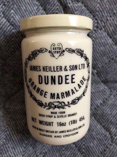 イギリス アンティーク DUNDEE マーマレードジャー マーマレードポット ミルクガラス マーマレードボトル