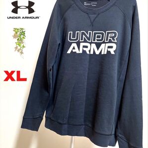 【 UNDER ARMOUR】アンダーアーマー メンズ 上着 トップス スウェット プルオーバー トレーナー ブラック 古着