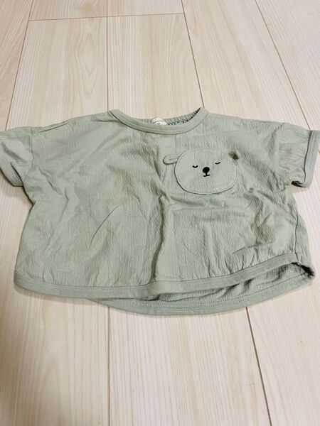 80サイズ ミントグリーンTシャツ アカチャンホンポ