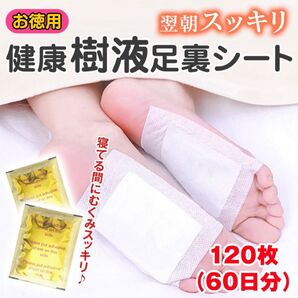 足裏樹液シート 120枚 むくみ足裏シート 旅行 ケア 個包装 健康 スポーツ 疲れ 解消 癒し 足裏 疲労回復 ストレスケア