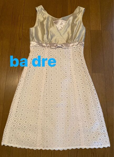 ワンピース ドレス バドレ ba dre 結婚式 匿名配送 M ノースリーブ ひざ丈