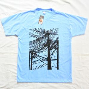 ベトナム 電線 Tシャツ L 未使用 ラベル付 長期保存 小さな汚れ有り
