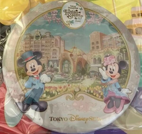 未開封 缶バッジ 缶バッチ 東京ディズニーシー・ファンタジースプリングスホテル ディズニーリゾート ディズニーシー TDR