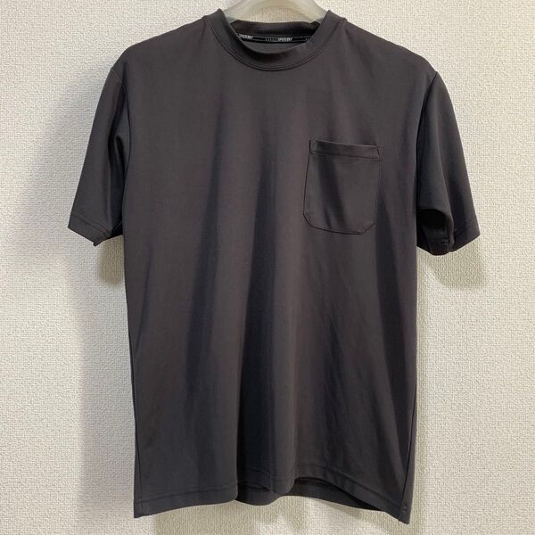メンズ Tシャツ 半袖 ポケット付き チャコールグレー スピードドライ Lサイズ