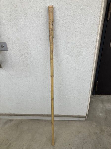 天然竹製の杖 約107.5cm つえ ステッキ レトロ アンティーク 骨董 昭和 古民具古道具