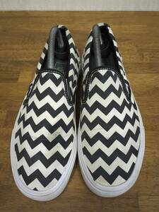 Vans Chevron Slip-On 黒/白 ２６ USED スリッポン シェブロン柄