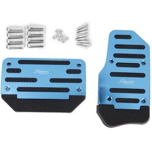 AT車 ペダルカバー アクセル ブレーキ カバー 滑り止め ブルー 青 2枚セット