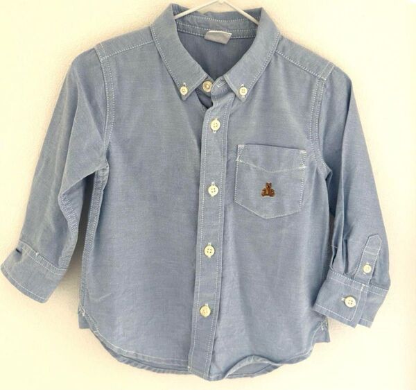 GAP ボタンダウンシャツ 18-24ヶ月 ライトブルー