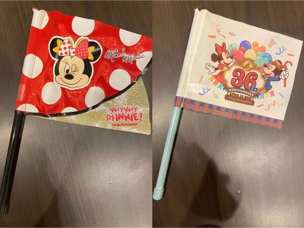 ディズニーランド 36周年フラッグ&ベリーベリーミニーフラッグ 2点セット