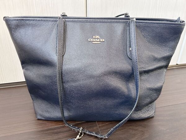 COACH ネイビー ネイビー トートバッグ ハンドバッグ コーチ coach