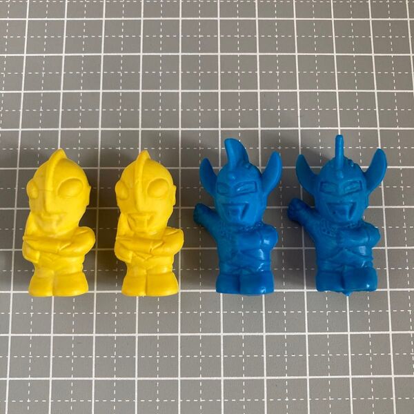 キャラクター 消しゴム 4体 セット パチ消し パチケシ ぱちけし ケシゴム フィギュア けしごむ 人形 特撮 怪獣 ウルトラマン
