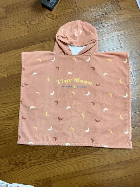 3coins キッズポンチョタオル フード付きバスタオル