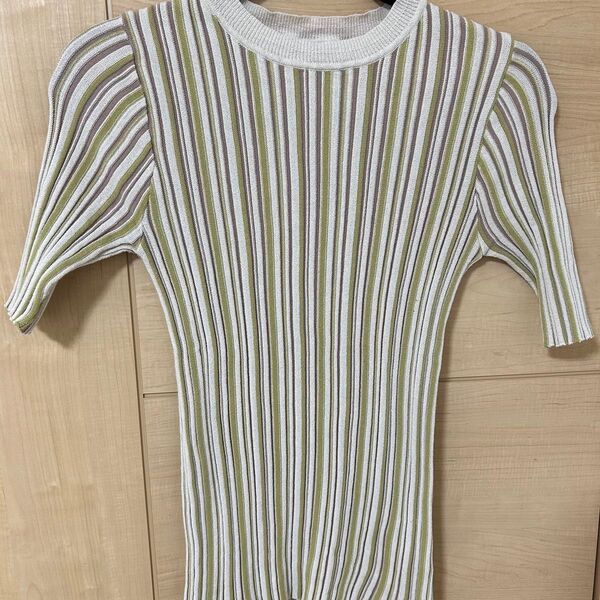 ANDSEARCH レディースM ストライプ柄トップス マルチカラー