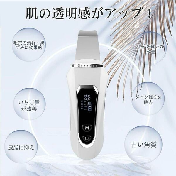 ウォーターピーリング 超音波 EMS イオン 美顔器 防水 USB充電 母の日 新品 プレゼント ピーリング