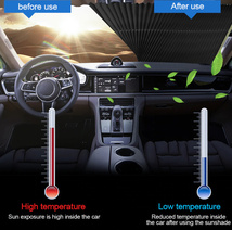 格納折りたたみ式サンシェード　自動車フロントガラス用　m105_画像9