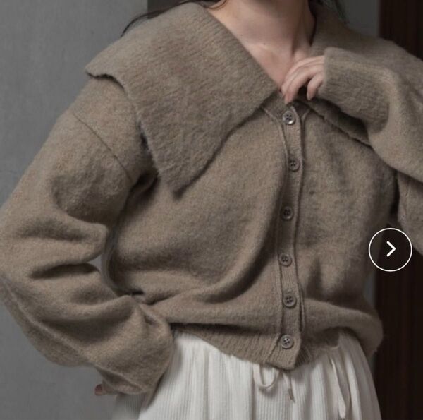 lawgy ラウジー brushed big collar simple knit / ブラッシュトビッグカラーシンプルニット