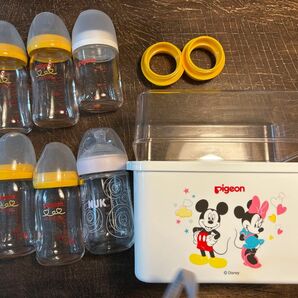ピジョン母乳実感&ヌークの哺乳瓶6本セット+ミルクポンS30包