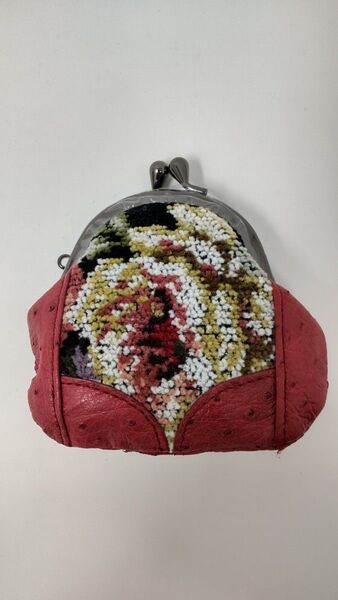 タオルサロンカラカラ オーストリッチ がま口 未使用