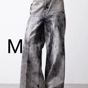 【CLEL】ヴィンテージデザイン フレアデニムパンツ Mサイズ ブラック系1