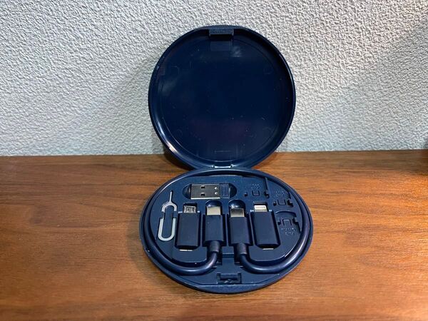 【新品】マルチUSB充電アダプター5in1 ケーブルキット ネイビー