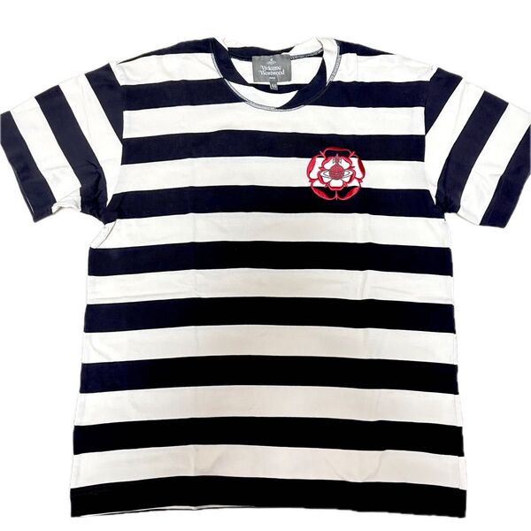 ヴィヴィアンウエストウッド メン オーブ刺繍ボーダーTシャツ vivienne westwood MAN