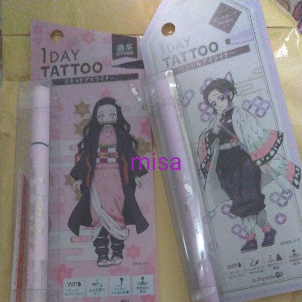 2 リアルラスティングアイライナー 24hWPk 1DAY TATTOO 数量限定 鬼滅の刃コラボ Kパレット K-パレット