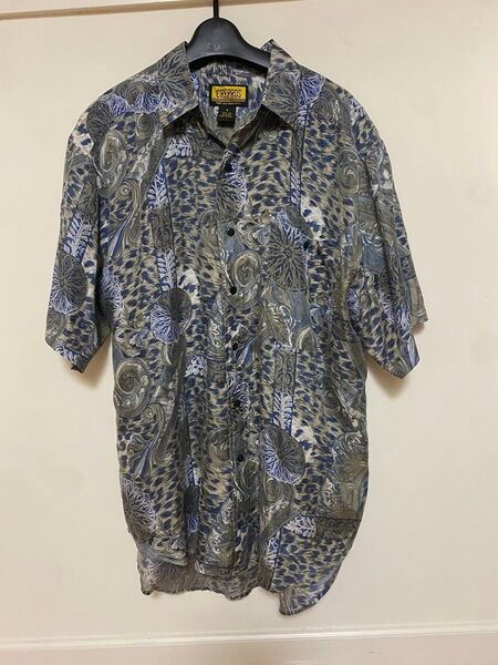 Crepros 半袖シャツ 柄シャツ シルク100% メンズ Mサイズ 絹100%
