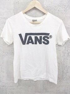 ◇ VANS バンズ プリント 半袖 Tシャツ カットソー M ホワイト ブラック # 1002799277877