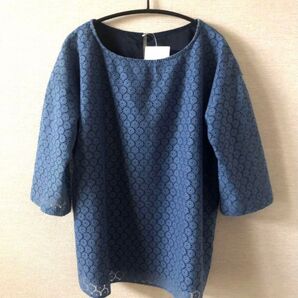 【新品/タグ付き】FRAME WORKS 五分袖レース地トップス