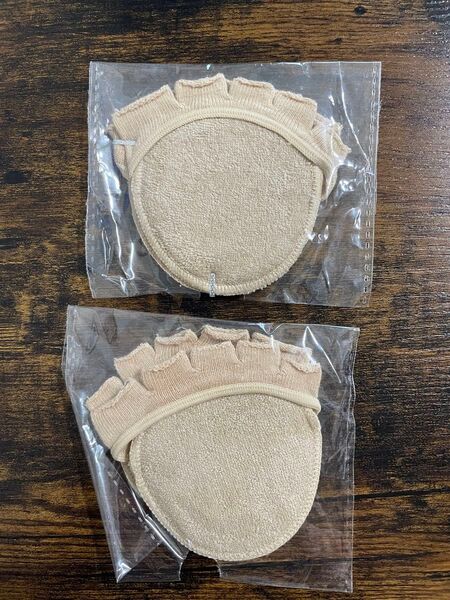 【未使用】5本指つま先ソックス 2組セット ベージュ ★ パンプスインナーソックス