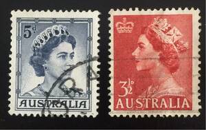  Australia stamp * woman . Elizabeth 2.1953 year,1959 year 