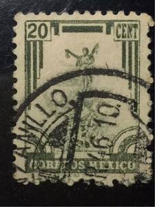 メキシコ切手★ プエブラ・ジーザス・コントレラス 像人種と歴史 1934年