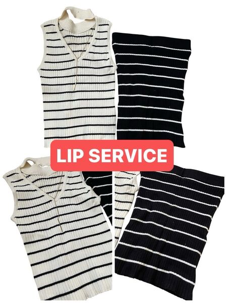 【新品未使用】LIP SERVICE リップサービス チョーカータンクリブニットセットアップ