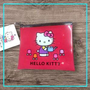 新品 ハローキティ ミニフラットポーチ Hello Kitty