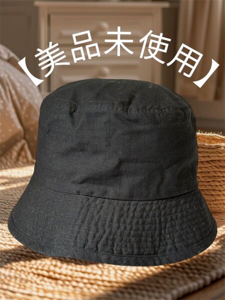 早い者勝ち【特別最安値未使用品】ブラックバケットハットセーラーブリム 帽子 Freeサイズ 男女兼用可