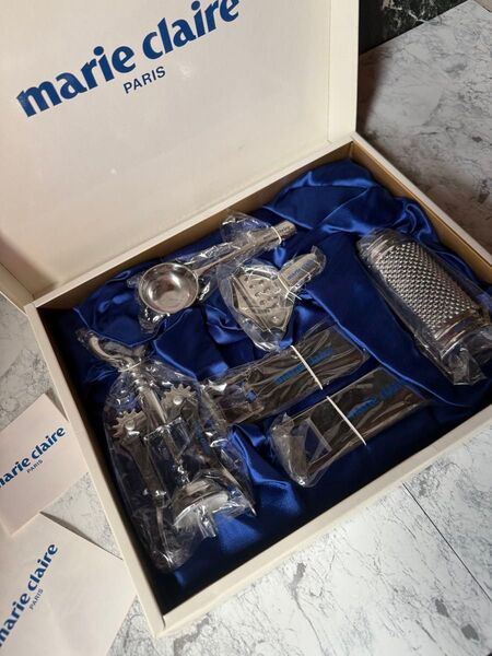 【未使用品】marie claire PARIS BLE WARE COLLECTION「マリ・クレール」キッチンギャゼット箱入り