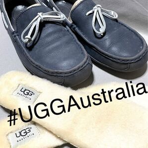 最終値下げUGG アグツインソールリボンスリッポンMCHESTERaustralla1004247 M / NAVY