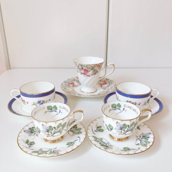 ティーカップ ソーサ Tiffany Floral HOYA GREEN LEAF HOYAHOYA