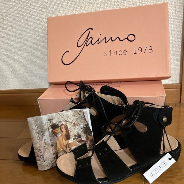 未使用タグ付き☆gaimo ガイモ PLST プラステ スエード ブラック 定価18,000円