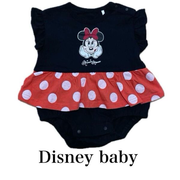 Disney リトシー 半袖ロンパース ミニーちゃん ロンパース ベビー服70-80 ミニーマウス
