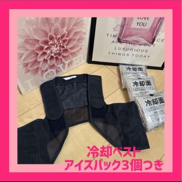 【即日発送】新品 日本製 冷却ベスト アイスパック3個付き Mサイズ